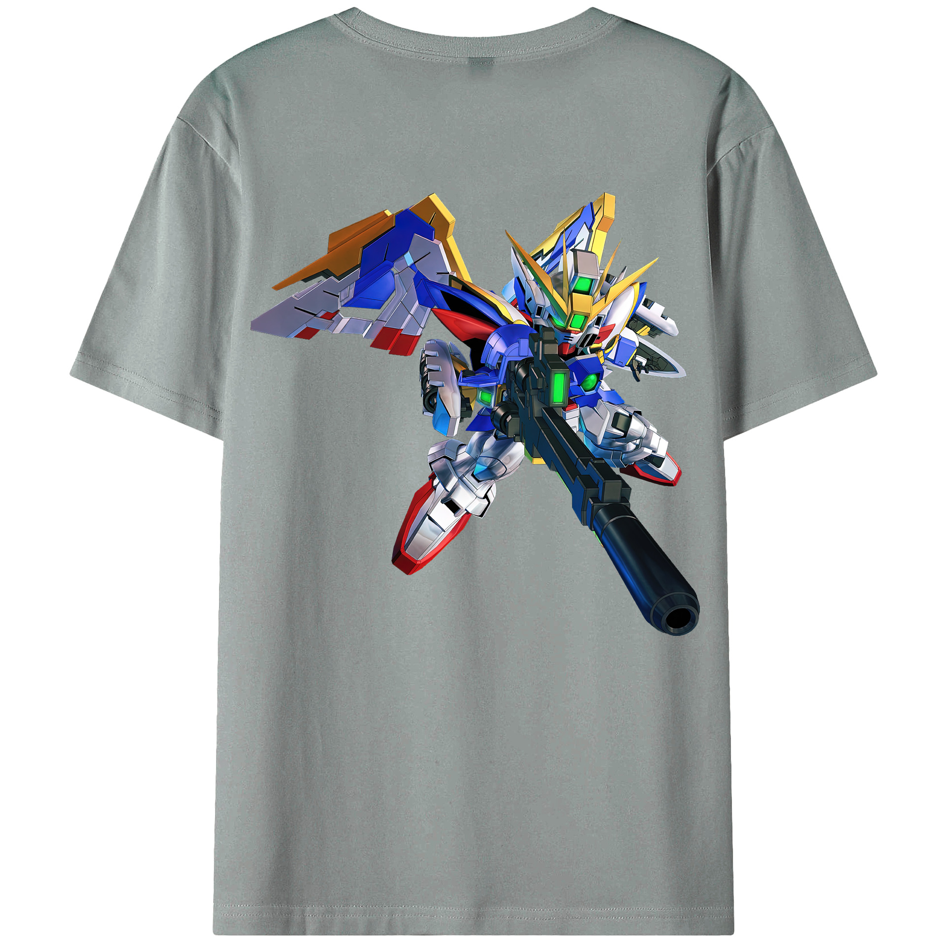 （画像用） 機動戦士ガンダム Mobile Suit Gundam 綿100％ メンズ半袖Tシャツ（バックプリント） 通気性